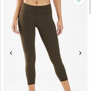Fabletics capri legging in army green